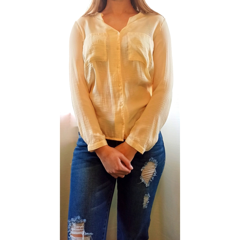 White long sleeved with cuffs